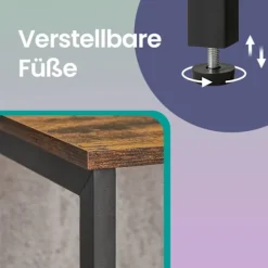 Rootz TV -hylde - Underholdningskonsol - TV Stand - Robust stål og træspanel - Brun -sort - 120 cm x 40 cm x 50 cm