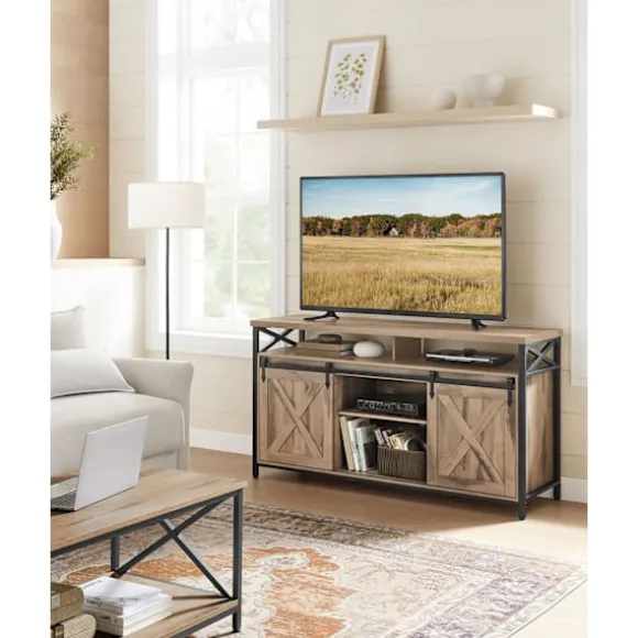 Rootz TV -kabinet - Stand - Media Console - Robust stål - 40 x 147 x 76 cm - Op til 65 "TVS - Brown Black