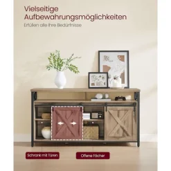 Rootz TV -kabinet - Stand - Media Console - Robust stål - 40 x 147 x 76 cm - Op til 65