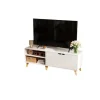 Rootz TV -kabinet - tv -bord - 2 -dørs tv -stativ - Hvid finish - 140 cm x 40 cm x 50 cm