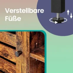 Rootz TV -kabinet - Underholdningsstand - Mediekonsol - Holdbart træspanel og jern - 110 x 40 x 50 cm -brown