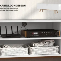 Rootz TV -kommode - TV -kabinet - Underholdningskonsol - Kabelstyring - 150 x 39 x 50 cm