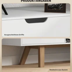Rootz TV -kommode - TV -kabinet - Underholdningskonsol - Kabelstyring - 150 x 39 x 50 cm