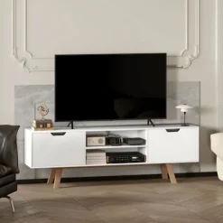 Rootz TV -kommode - TV -kabinet - Underholdningskonsol - Kabelstyring - 150 x 39 x 50 cm