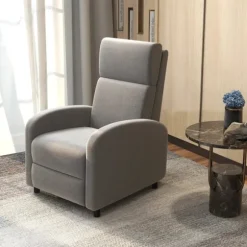 Rootz Tv Lænestol - Fold-out Fodstøtte - Hvile Tv Stol - Kan vippes op til 160° - Relax Chair - Blødt stof - Højdensitetslomme - Stue - Flerlagsbræt - | Fyndiq