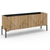 Rootz TV Lowboard - Media Cabinet - Underholdningsenhed - Rigelig opbevaring - 153x62x40 cm - Brown & Black