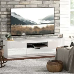 Rootz TV Lowboard - Mediekonsol - TV -stand - High Gloss Finish - Passer til tv -op til 65 