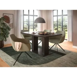 Rootz Udvideligt spisebord - Udvidelig bord - Grå efterligning - Let rengøring - 150-190 cm x 76 cm x 80 cm