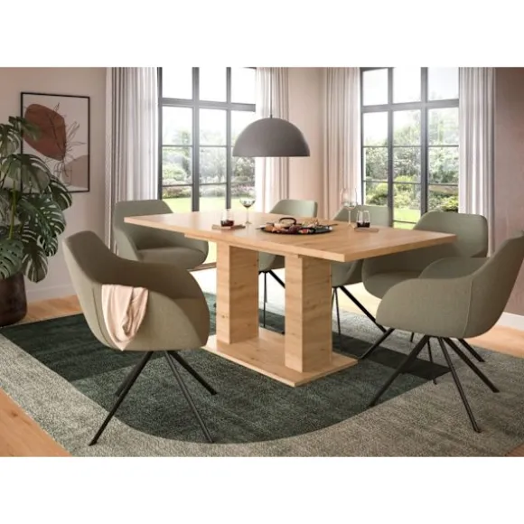 Rootz Udvideligt spisebord - Brun - Justerbart spisebord - Holdbar og let rengøring - 150-190 cm x 76 cm x 80 cm