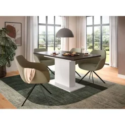 Rootz Udvideligt spisebord - Imitation White & Gray - Space Saving - Chipboard Material - 150-190 cm x 76 cm x 80 cm