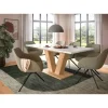 Rootz Udvideligt spisebord - Brun og hvid imitation - Justerbart spisebord - Chipboard Construction - Holdbar og let rengøring - 150-190x76x80 cm