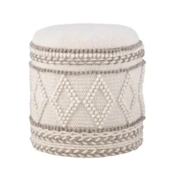 Rootz uldopbevaringsskammel - fodskammel - osmannisk - rigelig opbevaring - 40 cm x 45 cm, holdbart og stilfuldt design