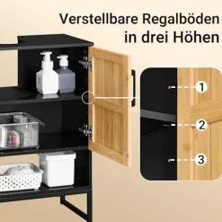 Rootz underskab til badeværelse - Vaskeskab - Håndvaskskab - Miljøvenlig MDF - 60 cm x 30 cm x 70 cm