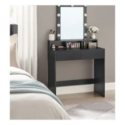 Rootz Vanity Makeup Bord - Toiletbord - Kosmetisk organisering - LED-belyst spejl - 120 cm x 50 cm x 75 cm