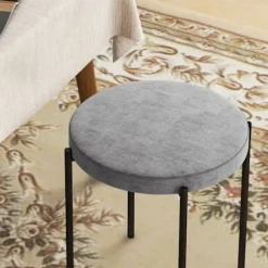 Rootz Velvet spisestuestole Sæt med 4 - Stabelbare køkkenskamler - Polstrede møbler - Elegant design - Pladsbesparende - 41,5 cm x 41,5 cm x 46 cm