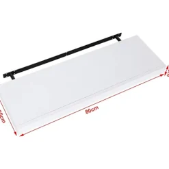 Rootz væghylde - Vægmonteret hylde - Flydende hylde - MDF flydende hylde med skuffe - Hvid - 40 cm x 25 cm x 5 cm - Yderligere opbevaring