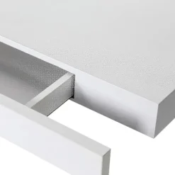 Rootz væghylde - Vægmonteret hylde - Flydende hylde - MDF flydende hylde med skuffe - Hvid - 40 cm x 25 cm x 5 cm - Yderligere opbevaring