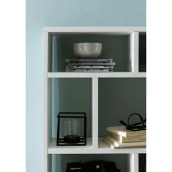 Rootz væghylde hvid 75x51x16 cm hængehylde i træ moderne - Design vægplade frit svævende - Træhylde til væggen - Reol Smal - Dekorativ hylde svævende | Fyndiq
