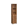 Rootz Vintage Brown spånplade højskab - Opbevaringsenhed - Skab - Anti-Tip-enhed - 40 cm x 30 cm x 167 cm - Organiser dit rum - Robust konstruktion - | Fyndiq
