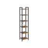 Rootz Vintage brun-sort bogreol - Spånpladestål - Høj reol - Rustik opbevaring - 40 cm x 30 cm x 187,5 cm