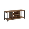 Rootz Vintage Brun-Sort TV-hylde - Underholdningsstativ - Mediekonsol - Spånplade og stål - 120 cm x 40 cm x 50 cm - Maks. belastning 40 kg - Nem mont | Fyndiq