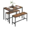 Rootz Vintage Spisebordsæt - Kitchen Bord - Spisestue Møbler - Rumbesparende - 110 cm x 70 cm x 75 cm