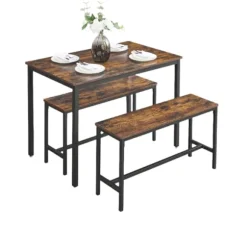 Rootz Vintage Spisebordsæt - Kitchen Bord - Spisestue Møbler - Rumbesparende - 110 cm x 70 cm x 75 cm