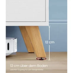Rootz White Chipboard TV-skab - Underholdningscenter - Mediekonsol - Rummelig opbevaring - Robust konstruktion - Moderne design - 40cm x 140cm x 50cm | Fyndiq