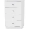 Rootz White kommode - Skænk - Træmateriale - Moderne stil - Pladseffektiv opbevaring - 47 cm x 29 cm x 75 cm