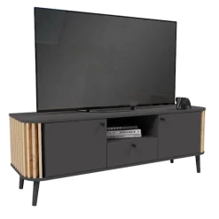 Rootz Wood Material Chest of skuffer - Gray Lowboard Pure - Artisan Oak NB - 138 cm x 50 cm x 40 cm - Bæredygtig FSC -certificerede møbler