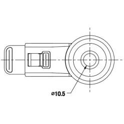 Roulette - Grå - 75mm x 25mm - Drejbar - Bremse - Kapacitet 120kg - Sæt af 2 Grå