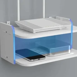 Router rack væg stue TV set-top boks soveværelse wifi opbevaringsboks rack stans-fri vægmonteret