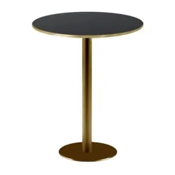 Rund høj bar Ø 60 cm Rom sort bistro Svart