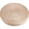 Rund Meditationspude af Halm - 40 cm Blød Yogamåtte