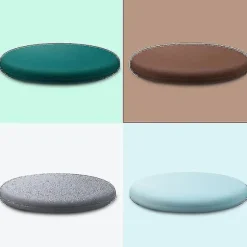 Rund Memory Foam Pude Komfortabel Åndbar Polstret Skammelbetræk Maskinvaskbar Måtte Til Hjem Soveværelse Mørkegrå 40cm