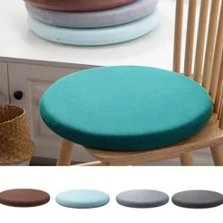 Rund Memory Foam Pude Komfortabel Åndbar Polstret Betræk Vasket Måtte Til Hjem Soveværelse Stue Mørkegrå Dark Grey Dark Grey 35cm