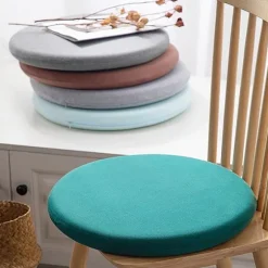 Rund Memory Foam Pude Komfortabel Åndbar Polstret Betræk Vasket Måtte Til Hjem Soveværelse Stue Mørkegrå Dark Grey Dark Grey 35cm