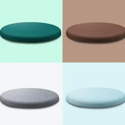 Rund Memory Foam Pude Komfortabel Åndbar Polstret Betræk Vasket Måtte Til Hjem Soveværelse Stue Mørkegrå Dark Grey Dark Grey 35cm