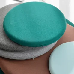 Rund Memory Foam Pude Komfortabel Åndbar Polstret Betræk Vasket Måtte Til Hjem Soveværelse Stue Mørkegrå Dark Grey Dark Grey 35cm