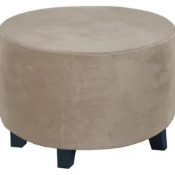 Rund Ottoman Fodskammel Betræk Til Diameter 48-55 Cm, Brun