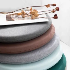 Rund Pude Memory Foam Pude Hjemmepude Tatami Pude Helårs Aftagelig Vaskbar til Stole Tatami Stue Grå