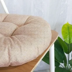 Rund Sædepude, Bomuldslinned Tatami Gulvpude, Blød Tyk