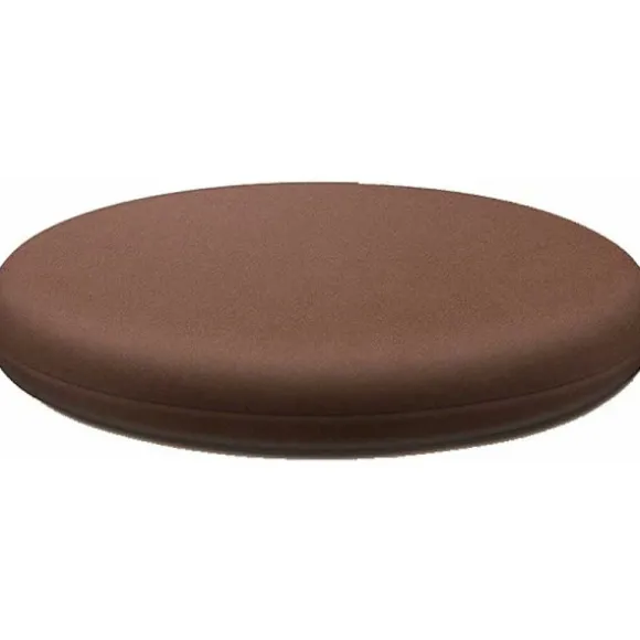 Rund Stolhynde 40 cm, Aftagelig Vaskbar Siddehynde med 4 cm Memoryskum, Kompatibel med Spisestuestole, Brun