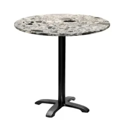 Rundt bord Ø 80 cm - model Bazila terrazzo cepp Grå