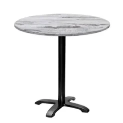 Rundt bord Ø 80 cm - model Bazila Islande eg Vit