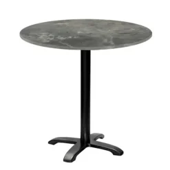 Rundt bord Ø 80 cm - model Bazila metallisk sten Grå