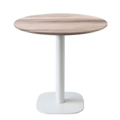 Rundt bord Ø 70 cm - model Round hvid eg beige