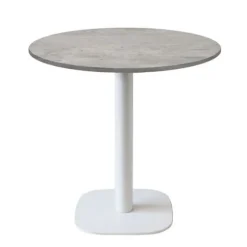 Rundt bord Ø 70 cm - model Runde hvid beton naturlig Grå