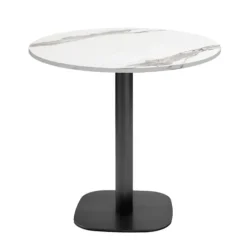 Rundt bord Ø 70 cm - Rund hvid marmor model Vit