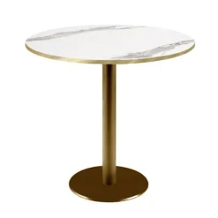 Rundt bord Ø 70 cm Rom bistro marmor hvid Vit